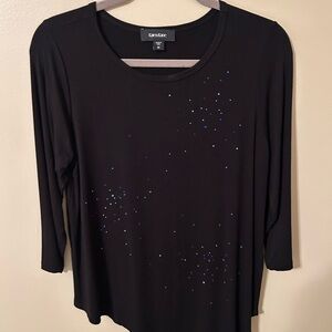 Karen Kane Black Top with Sparkle.